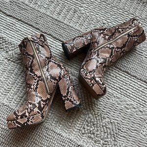 ASOS Platform Snake Booties